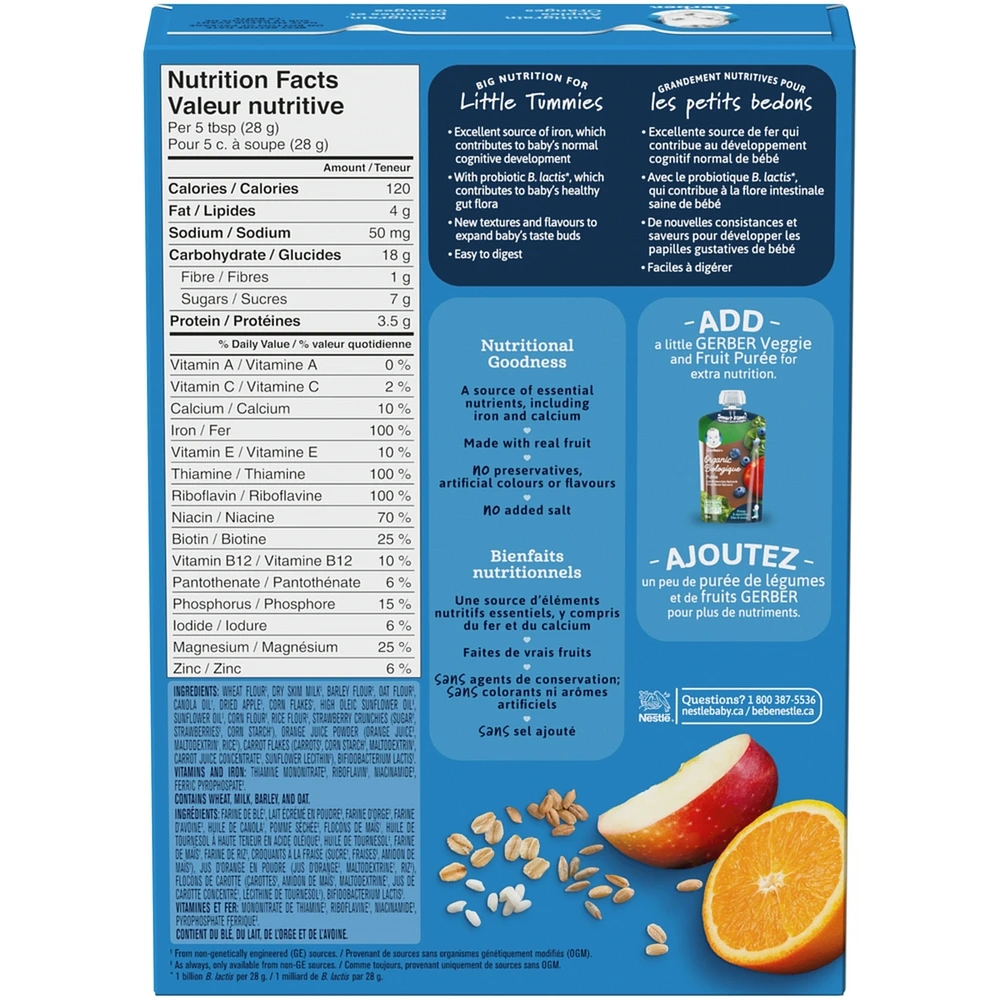 Céréales pour bébés Étape 4 Multigrains avec pommes et oranges