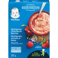 Céréales pour bébés Étape 4 Multigrains avec cerises et baies