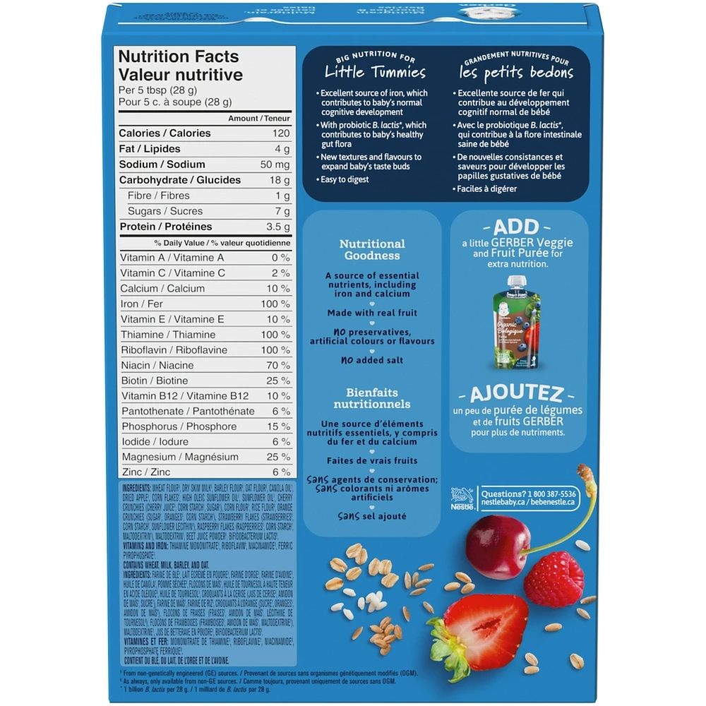 Céréales pour bébés Étape 4 Multigrains avec cerises et baies