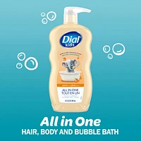 Dial Kids Peach 3in1 Hair, Body, + Bubble Bath