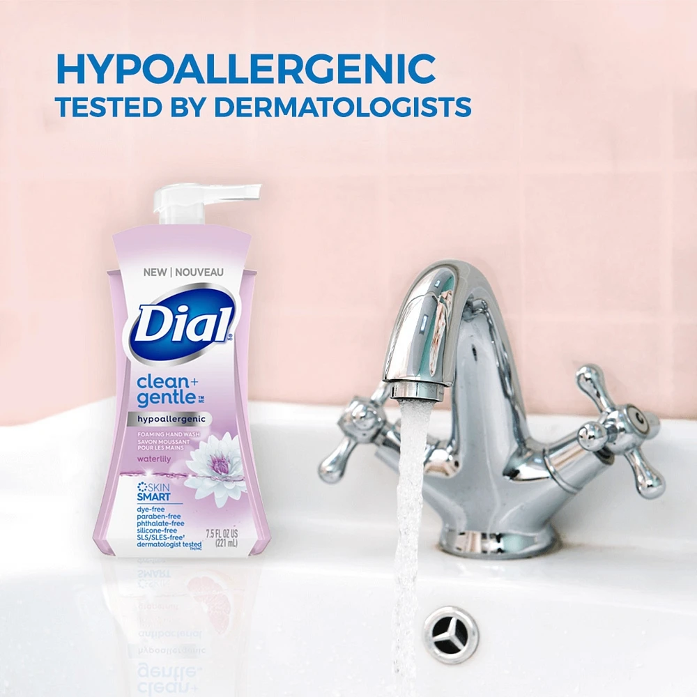 Dial Clean + Gentle Waterlily Foaming Hand Wash 221mL