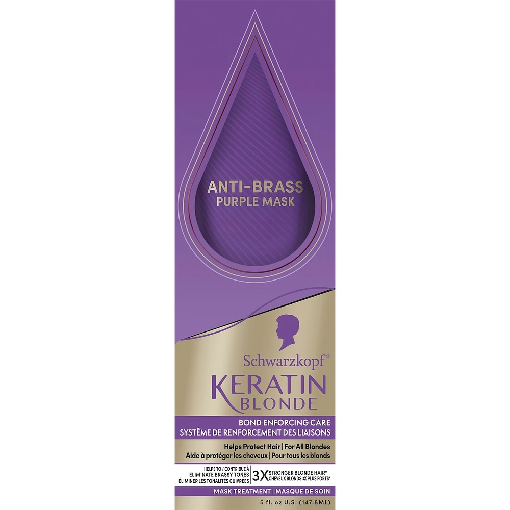 Schwarzkopf Keratin Blonde Anti Brass Purple Mask, 1 Application