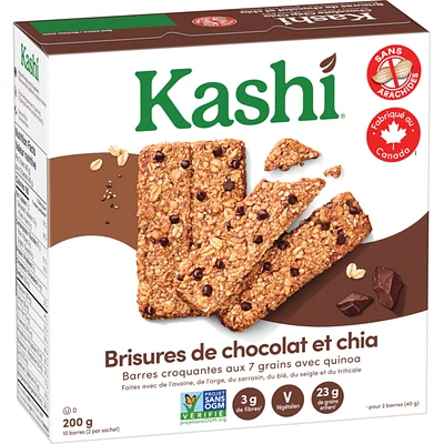 7 Grain with Quinoa Crunchy Bars, Chocolate Chip Chia 10 Bars