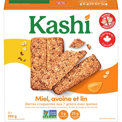 Crunchy 7 Grain With Quinoa Bars Honey Oat Flax