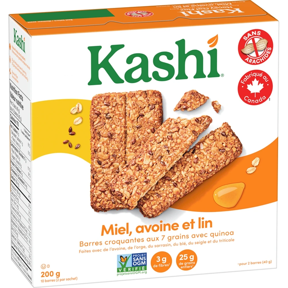 Crunchy 7 Grain With Quinoa Bars Honey Oat Flax