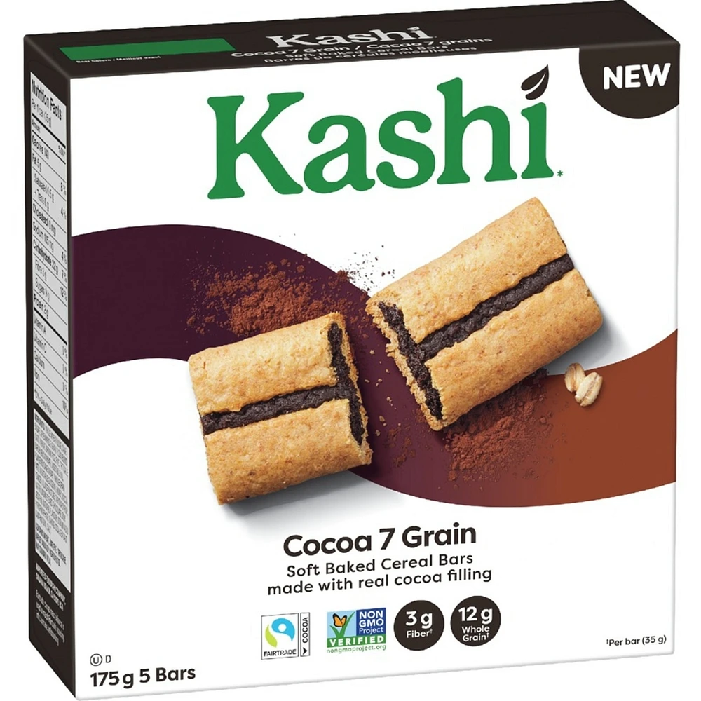 Soft Baked Cereal Bars Cocoa 7 Grain 5 Bars