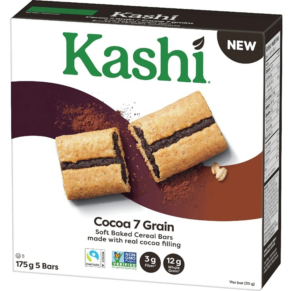 Soft Baked Cereal Bars Cocoa 7 Grain 5 Bars