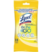 LYSOL Disinfecting Wipes - Lysol On the Go - Citrus 15 ct