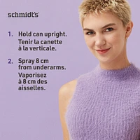 Schmidt's  Natural Deodorant Spray for women and men, Lavender & Sage with 48H odour protection, no aluminum salts, no white marks, cruelty-free, vegan deodorant 91 g