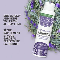 Schmidt's  Natural Deodorant Spray for women and men, Lavender & Sage with 48H odour protection, no aluminum salts, no white marks, cruelty-free, vegan deodorant 91 g