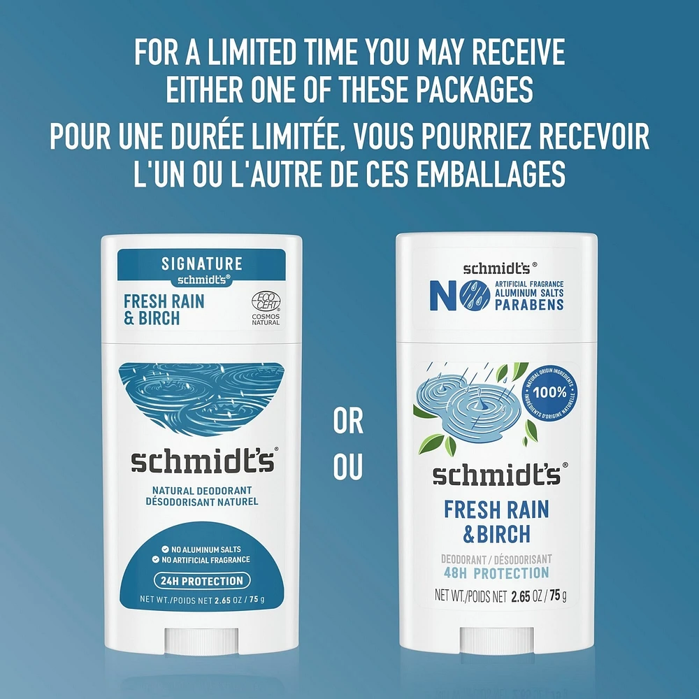 Fresh Rain & Birch 48h Deodorant with 100% Natural Origin Ingredients