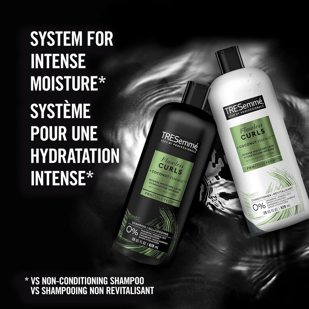 TRESemmé Flawless Curls Shampoo for curly hair + Coconut Essence formulated with Pro Style Technology™ 828mL