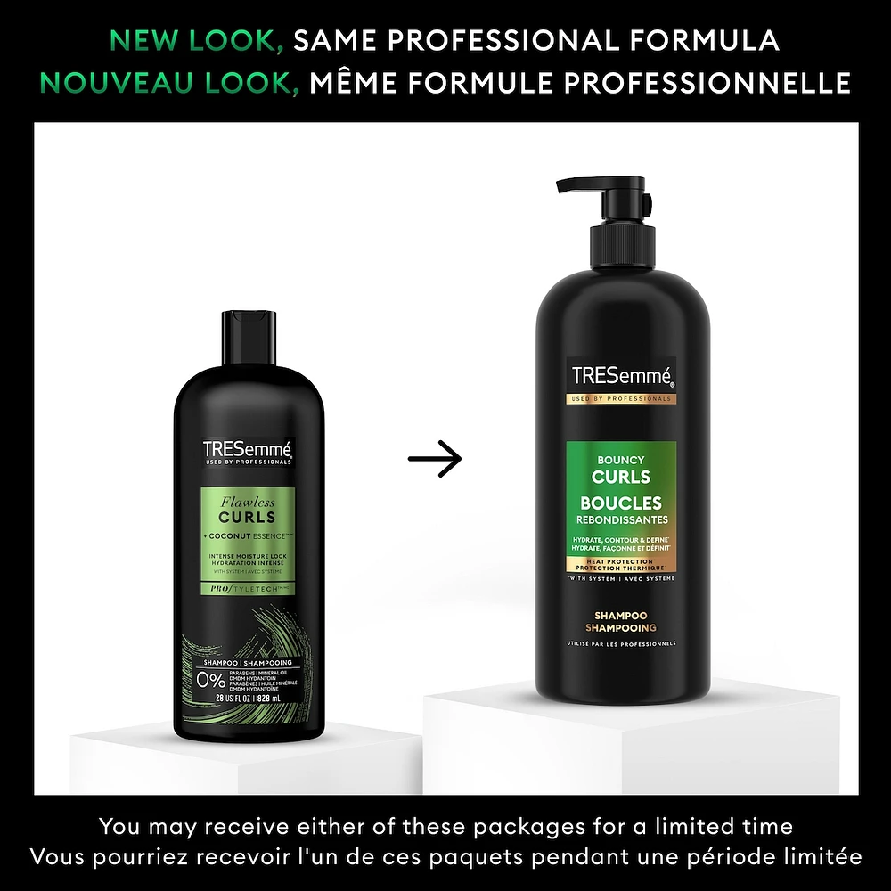 TRESemmé Flawless Curls Shampoo for curly hair + Coconut Essence formulated with Pro Style Technology™ 828mL