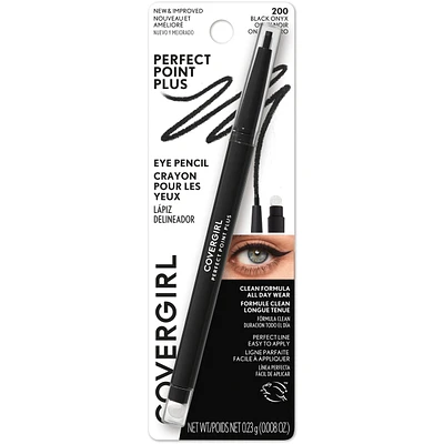 Perfect Point Plus Eyeliner, micro-fine point, precise line, built-in smudger tip for a softer, smokier look