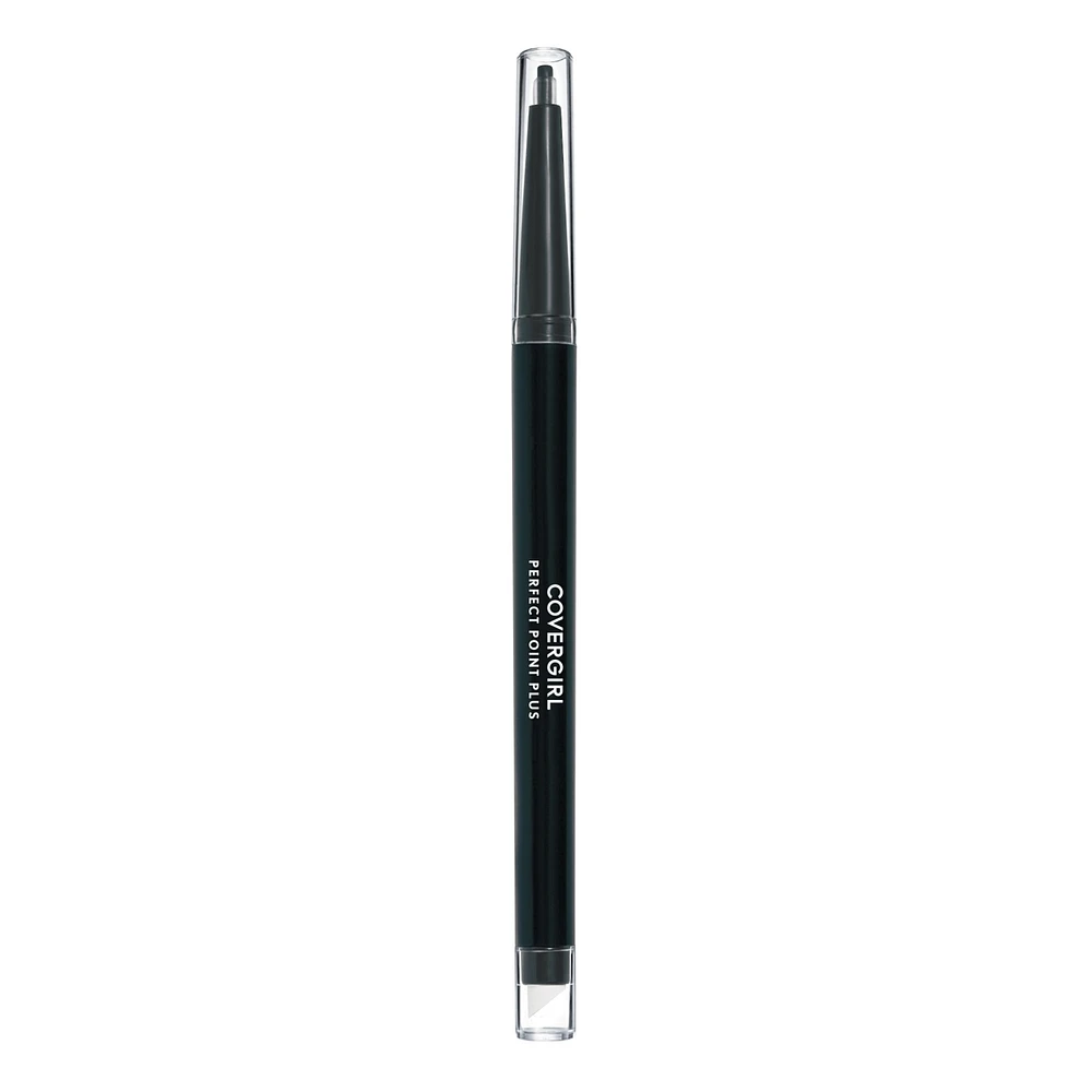 Perfect Point Plus Eyeliner, micro-fine point, precise line, built-in smudger tip for a softer, smokier look