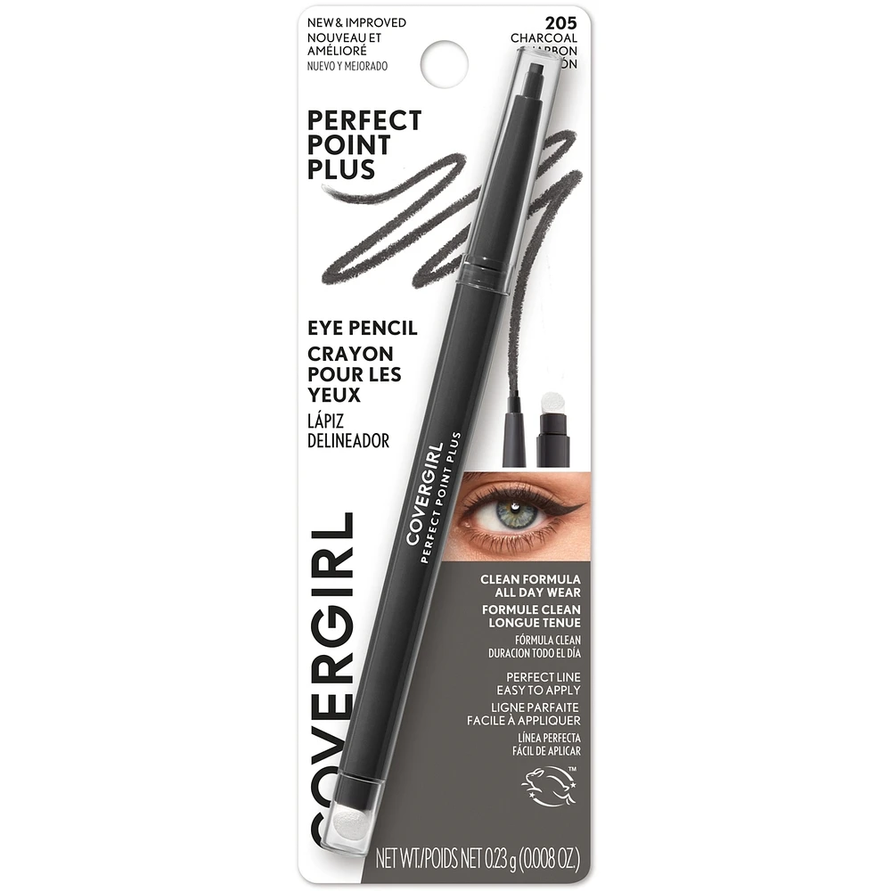 Perfect Point Plus Eyeliner, micro-fine point, precise line, built-in smudger tip for a softer, smokier look
