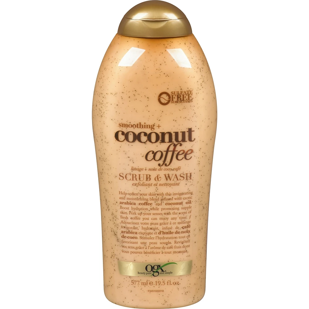 Smoothing + Coconut Coffee Exfoliating Body Scrub & Wash