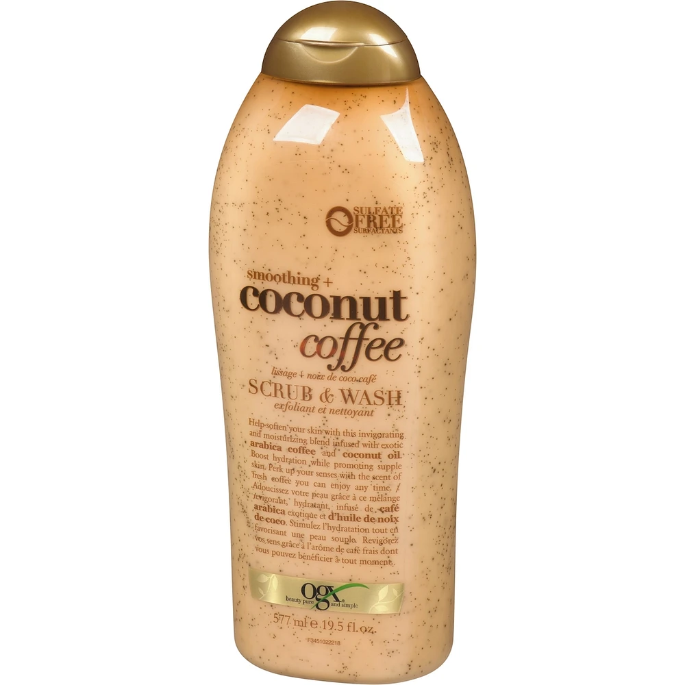 Smoothing + Coconut Coffee Exfoliating Body Scrub & Wash