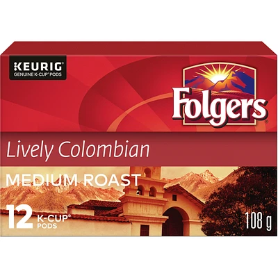 Lively Colombian K-Cup Coffee Pods Count