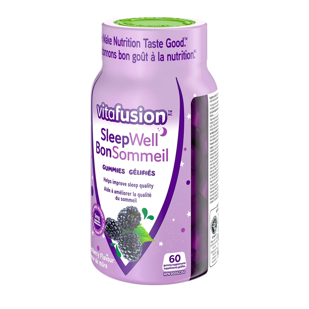 Suppléments gélifiés Sleepwell avec mélatonine