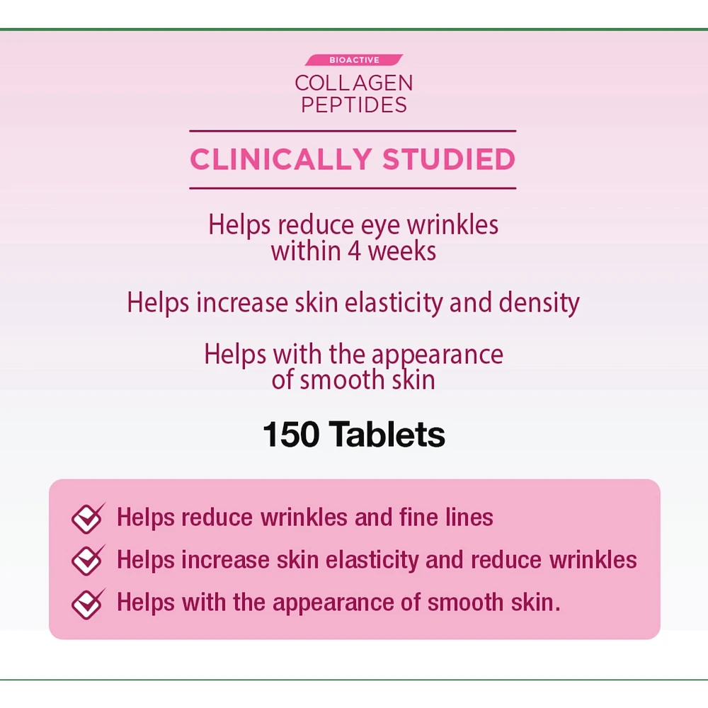 Bioactive Collagen Peptides Helps Reduce Wrinkles Clinically Studied 150 Count