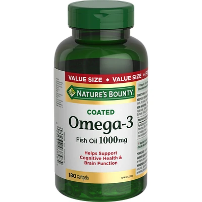 Omega-3 Fish Oil, 1000 mg, Softgels