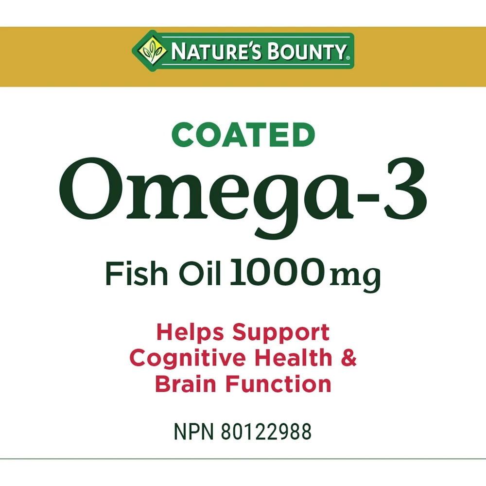 Omega-3 Fish Oil, 1000 mg, Softgels