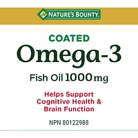 Omega-3 Fish Oil, 1000 mg, Softgels