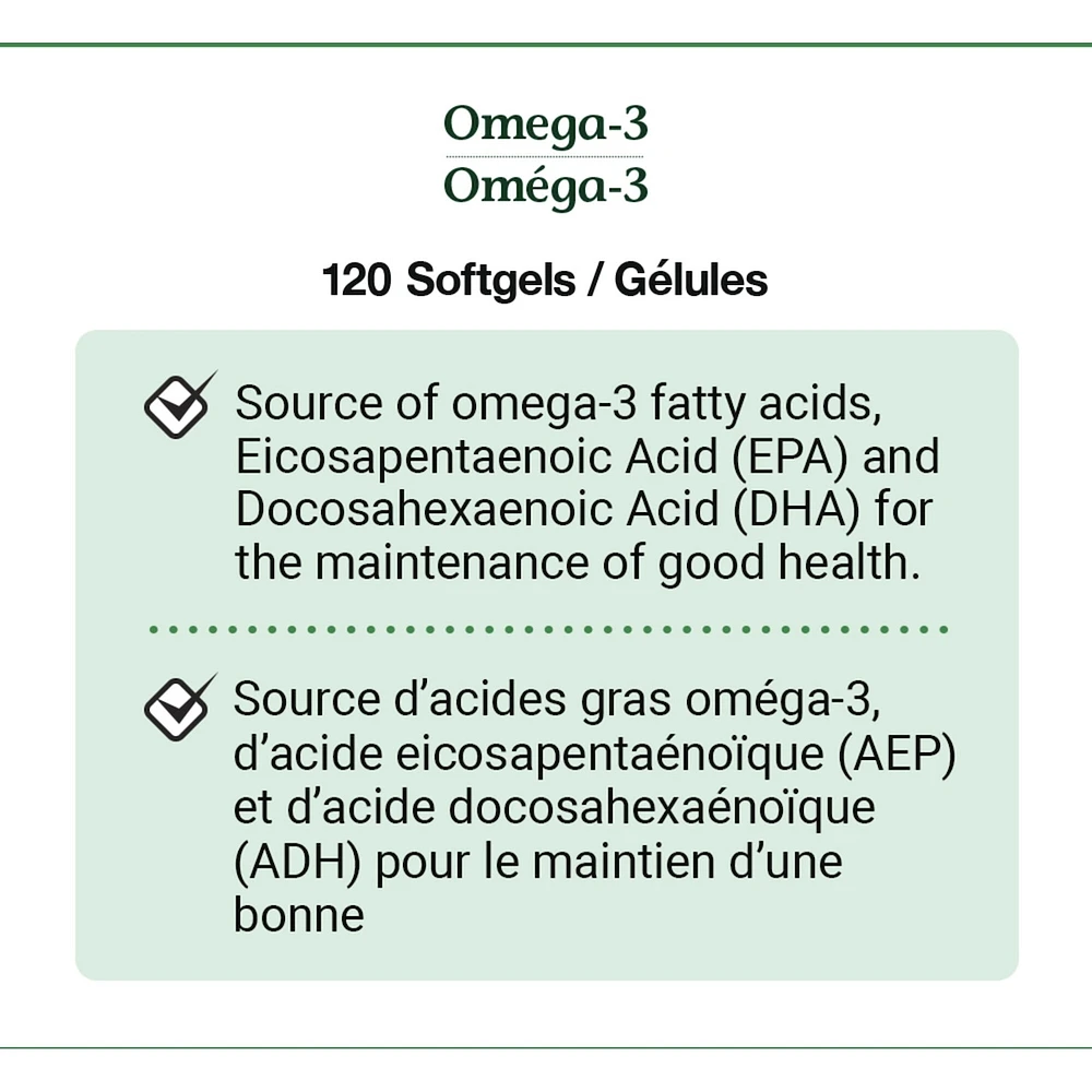 Omega-3 Fish Oil, 1000 mg, Softgels