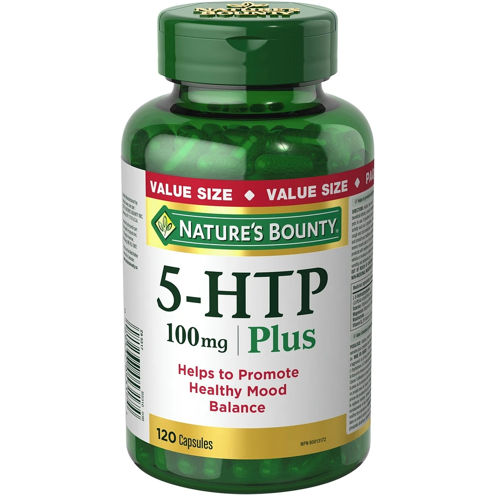 5-HTP Pills and Supplement, Helps Promote Balanced Mood, 100mg