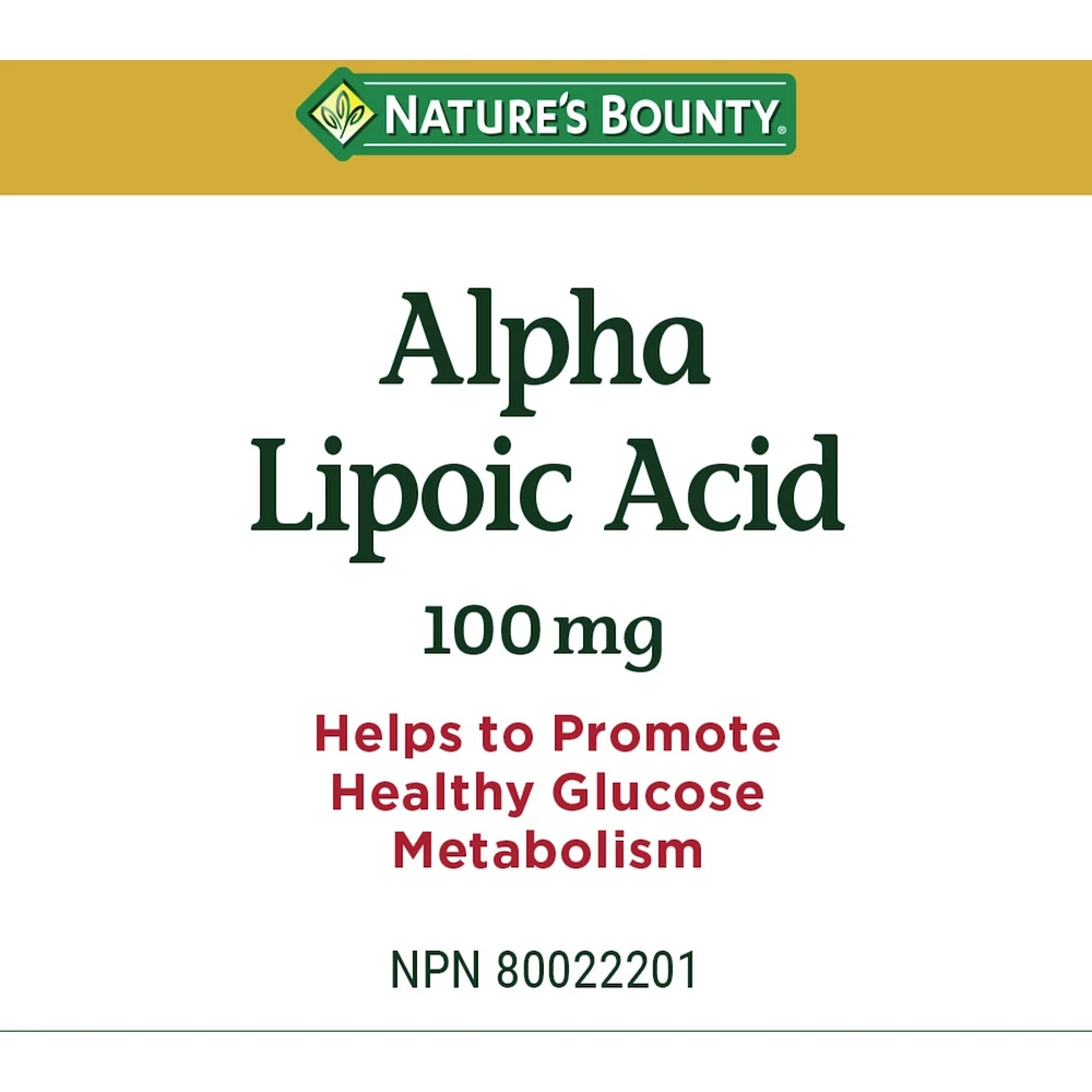 Alpha Lipoic Acid, 100 mg, For Glucose Metabolism