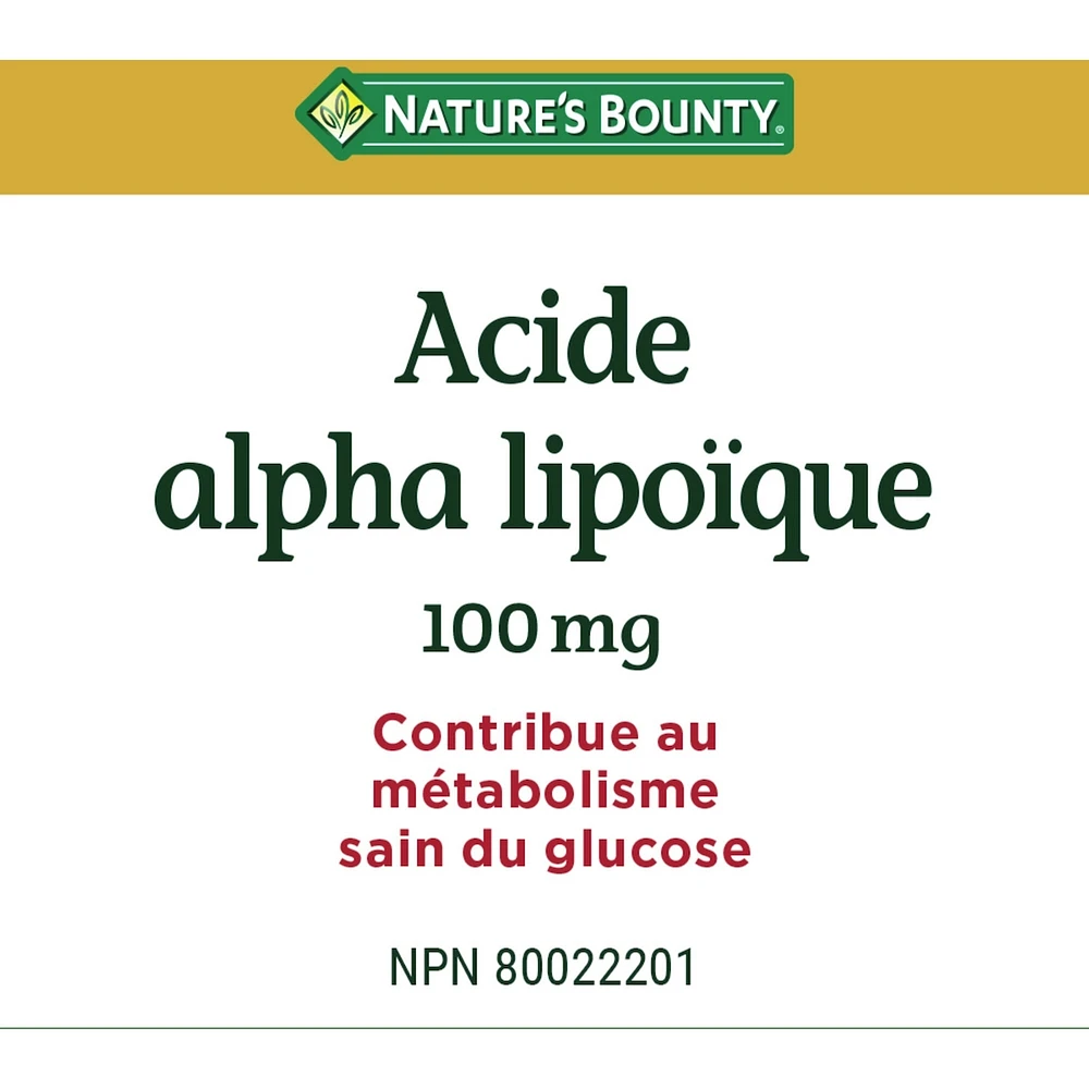Alpha Lipoic Acid, 100 mg, For Glucose Metabolism
