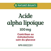 Alpha Lipoic Acid, 100 mg, For Glucose Metabolism
