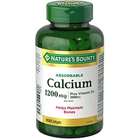 Calcium Pills plus Vitamin D3 Supplement, Helps maintain bones