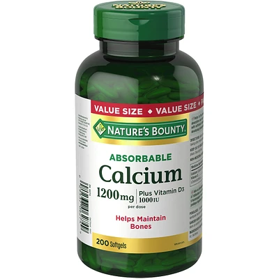 Calcium absorbable 1200 mg avec vitamine D3