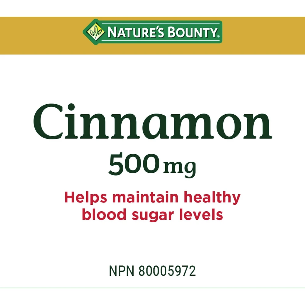 Cinnamon 500Mg Pills And Herbal Health Supplement Helps Maintain Blood Sugar Levels