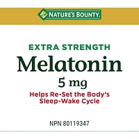 Melatonin 5 Mg Helps Reset The Body's Sleep-Wake Cycle Value Sized 200 Softgels