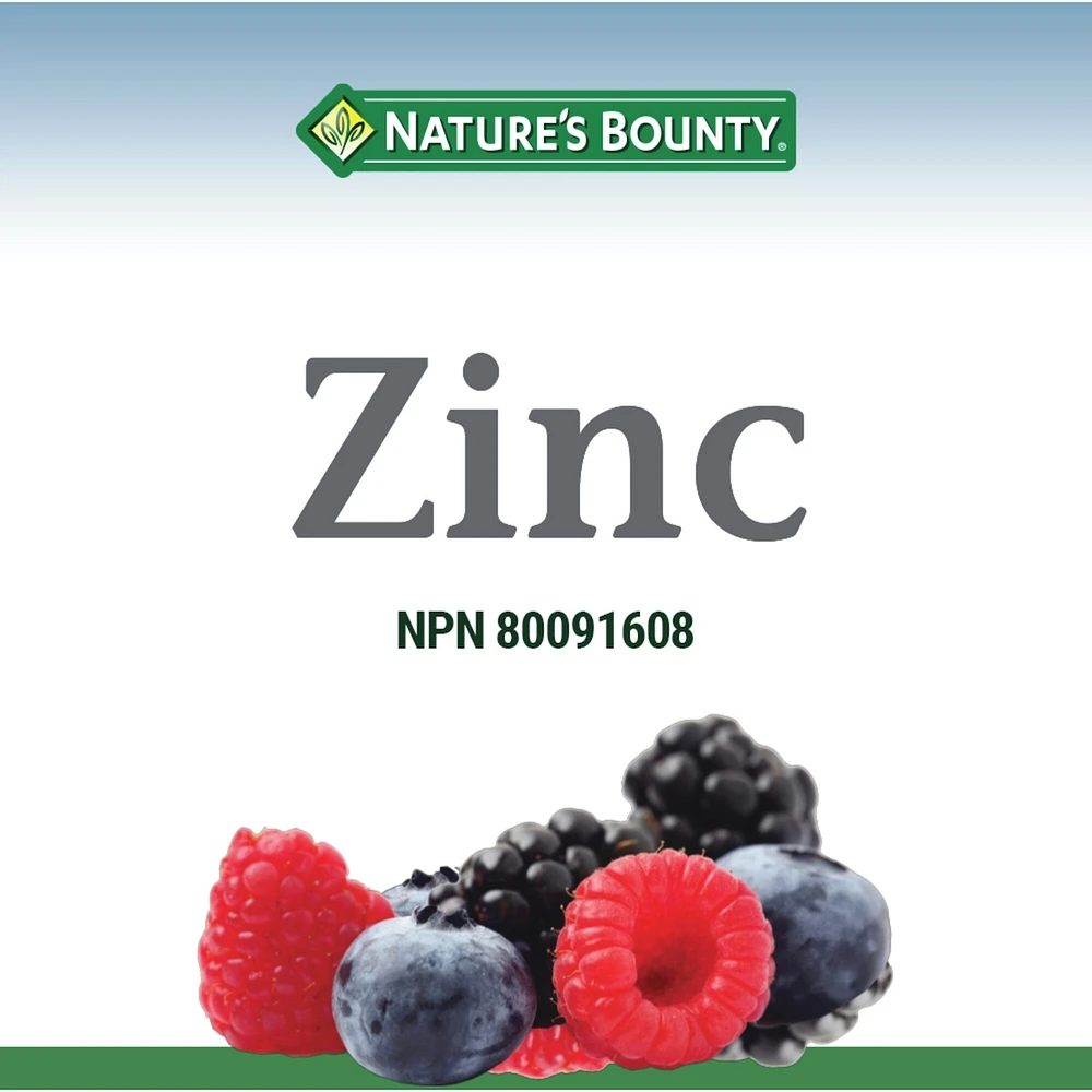 Nature's Bounty Zinc Gummies, Helps Maintain Immune Function, 60 Count