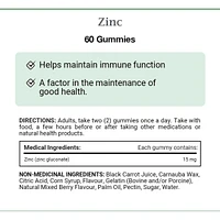 Nature's Bounty Zinc Gummies, Helps Maintain Immune Function, 60 Count