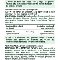 Vitamin B-12 1000 mcg Value Size
