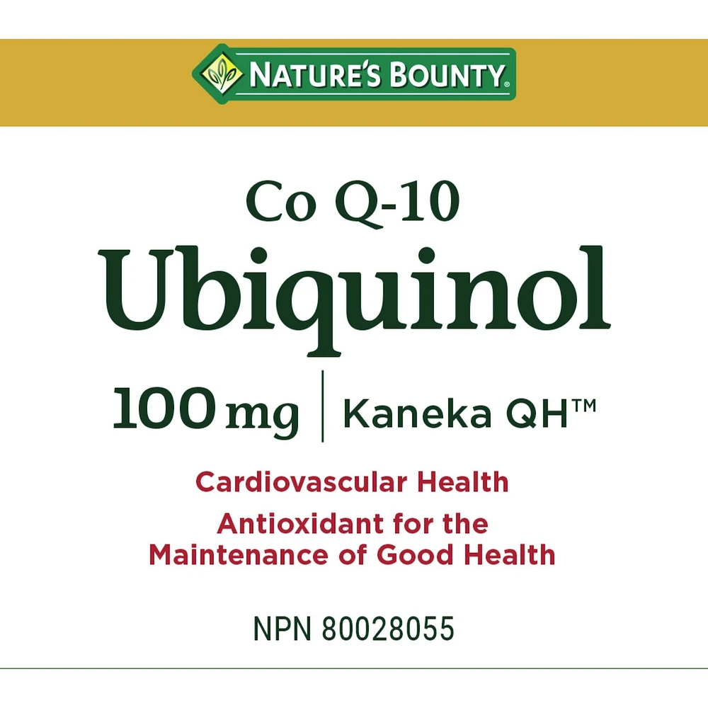 Ubiquinol, Co Q-10, 100 mg, Softgels