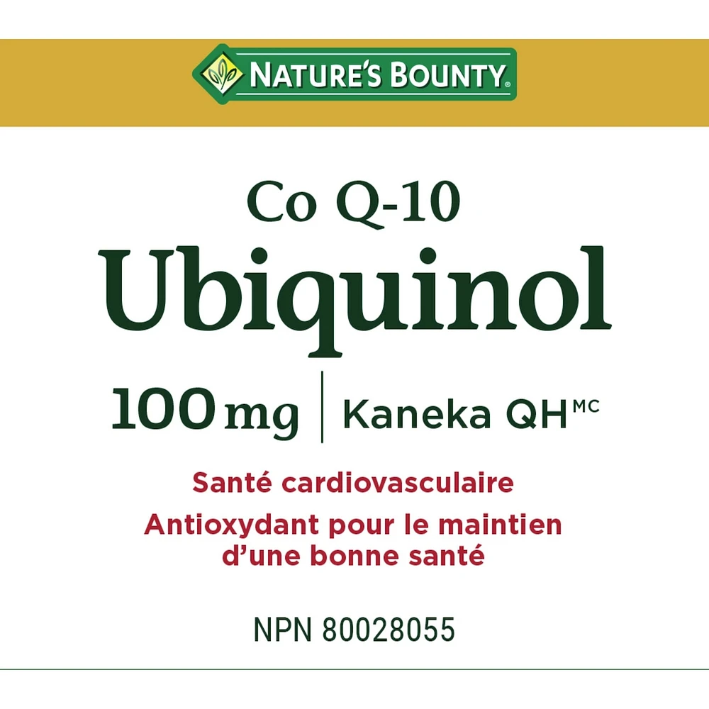 Ubiquinol, Co Q-10, 100 mg, Softgels