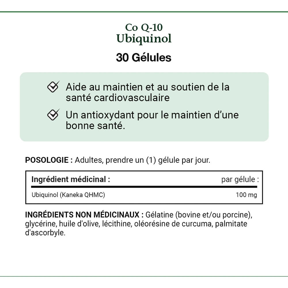 Ubiquinol, Co Q-10, 100 mg, Softgels