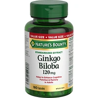 Gingko Biloba, 120 mg, Value Size, 180 Capsules