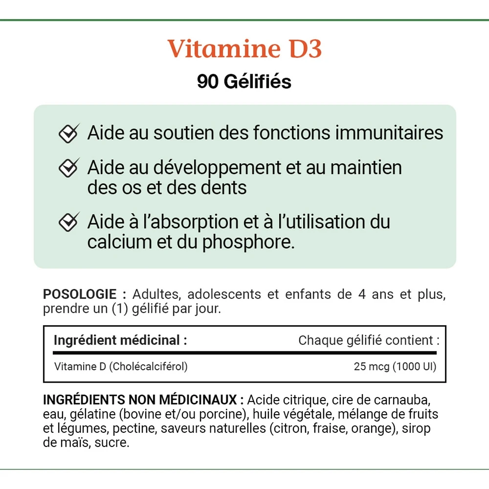 Vitamin D3 Gummies, Supports Immune Function