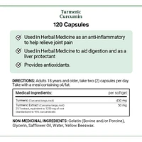 Turmeric Curcumin, 450 mg, Anti-inflammatory