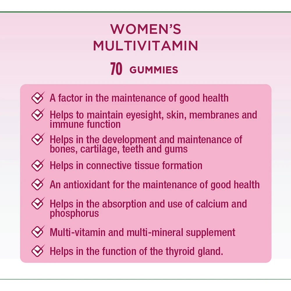 Multivitamines pour femmes, suppl., framb.