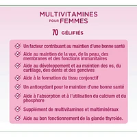 Multivitamines pour femmes, suppl., framb.