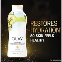 Fresh Outlast Paraben Free Body Wash with Rejuvenating Notes of Pineapple and Coconut Water