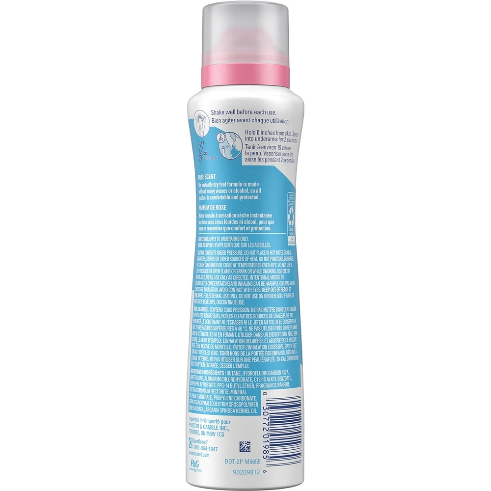 Secret Antiperspirant Deodorant Spray Wild Rose + Argan Oil 116g